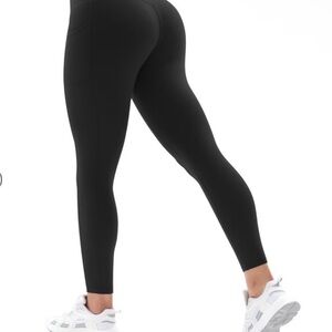 VertVie High Waisted Leggings. Crossover V Waist Butt Lift, Tummy Control, Sz S